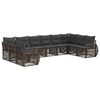 vidaXL Ensemble de canap&eacute; de jardin 10 pc Gris et Gris fonc&eacute; polyrotin