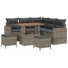 vidaXL Ensemble de canap&eacute; de jardin 8 pcs Gris polyrotin
