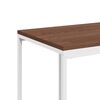 vidaXL Table d'appoint avec roues Blanc 40x30x63,5cm Bois d'ing&eacute;nierie