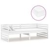 vidaXL Lit de repos avec matelas 90x200 cm Blanc Bois de pin massif