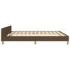 vidaXL Cadre de lit sans matelas marron fonc&eacute; 180x200 cm tissu
