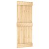 vidaXL Porte coulissante NARVIK Naturel et noir 80 x 210 cm (152,5 cm)