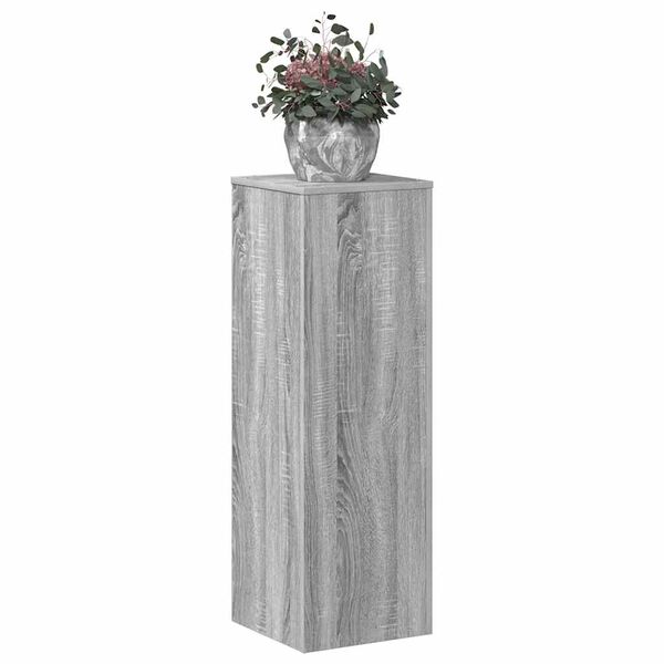 vidaXL Support pour plantes sonoma gris 33x33x100 cm bois d'ing&eacute;nierie