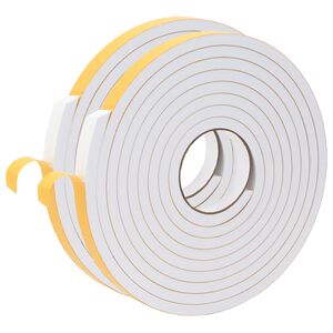 vidaXL Ruban adh&eacute;sif en mousse 2 pc Blanc 20mm x 5m Mousse CR