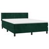 vidaXL Sommier &agrave; lattes de lit et matelas Vert fonc&eacute; 140x190cm Velours