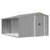 vidaXL Abri de jardin gris 277x365,5x179 cm acier galvanis&eacute;