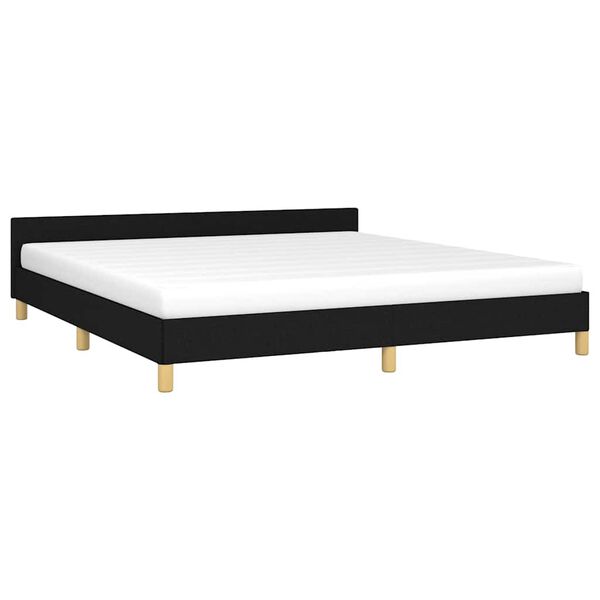 vidaXL Cadre de lit sans matelas noir 180x200 cm tissu