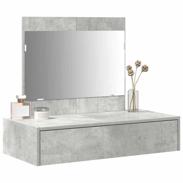 vidaXL Table de Toilette Gris 83 x 40 x 70 cm Bois d'ingénierie