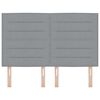 vidaXL T&ecirc;te de lit Gris clair 144 cm tissu