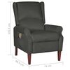 vidaXL Fauteuil de massage inclinable Gris fonc&eacute; Velours