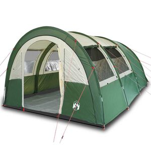 vidaXL Tente de camping tunnel 4 personnes vert imperm&eacute;able