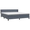 vidaXL Sommier &agrave; lattes de lit et matelas gris fonc&eacute; 180x210cm velours