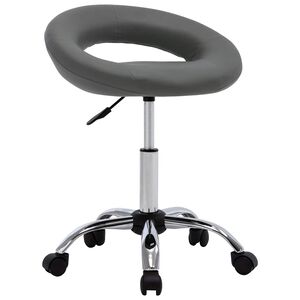 vidaXL Chaise pivotante de salle &agrave; manger Gris Similicuir
