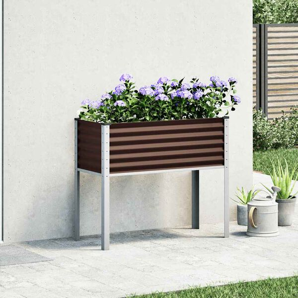 vidaXL Jardinière Marron 100x45x90 cm Acier