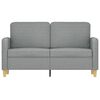 vidaXL Canap&eacute; &agrave; 2 places Gris clair 120 cm Tissu
