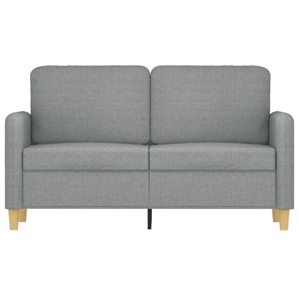 vidaXL Canap&eacute; &agrave; 2 places Gris clair 120 cm Tissu