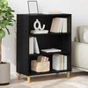 vidaXL Buffet Ch&ecirc;ne noir 69,5 x 32,5 x 90 cm Bois d'ing&eacute;nierie