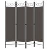 vidaXL Cloison de séparation 4 panneaux Anthracite 160 x 180 cm