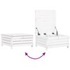 vidaXL Salon de jardin 10 pcs blanc bois de pin massif