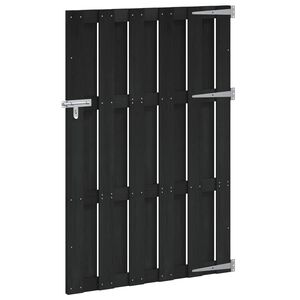 vidaXL Porte de Jardin 100 x 150 cm WPC et Aluminium Noir