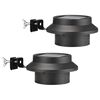 HI Ensemble de lampes solaires LED de goutti&egrave;re 2 pcs noir