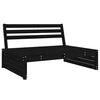 vidaXL Salon de jardin 4 pcs noir bois massif de pin