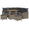 vidaXL Ensemble de canap&eacute; de jardin avec coussin 8 pcs Gris