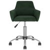 vidaXL Chaises pivotantes &agrave; manger lot de 4 Vert fonc&eacute; Velours