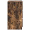 vidaXL Tables de chevet avec 3 tiroirs 2 pcs chêne fumé 39x35x65 cm