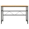 vidaXL Bureau d'ordinateur Noir/ch&ecirc;ne clair 105x55x72 cm MDF et m&eacute;tal
