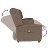 vidaXL Fauteuil de massage inclinable à 4 places taupe tissu