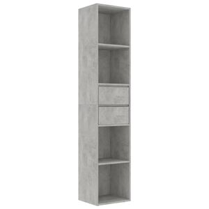 vidaXL Biblioth&egrave;que Gris b&eacute;ton 36x30x171 cm Bois d'ing&eacute;nierie
