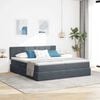 vidaXL Lit de Rangement avec matelas Gris fonc&eacute; 90 x 200 cm