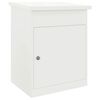 vidaXL Bo&icirc;te de d&eacute;p&ocirc;t de colis Blanc 47,5 x 38 x 59 cm Acier