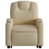 vidaXL Fauteuil inclinable Cr&egrave;me Tissu