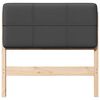 vidaXL T&ecirc;te de lit capitonn&eacute;e Brun et gris fonc&eacute; 75 cm Pin massif