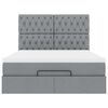 VidaXL Cadre de lit ottoman et matelas gris clair 140x200 cm tissu