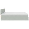 vidaXL Cadre de lit ottoman avec matelas gris clair 200x200 cm velours