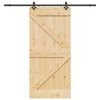 vidaXL Porte coulissante et kit de quincaillerie 100x210 cm pin massif