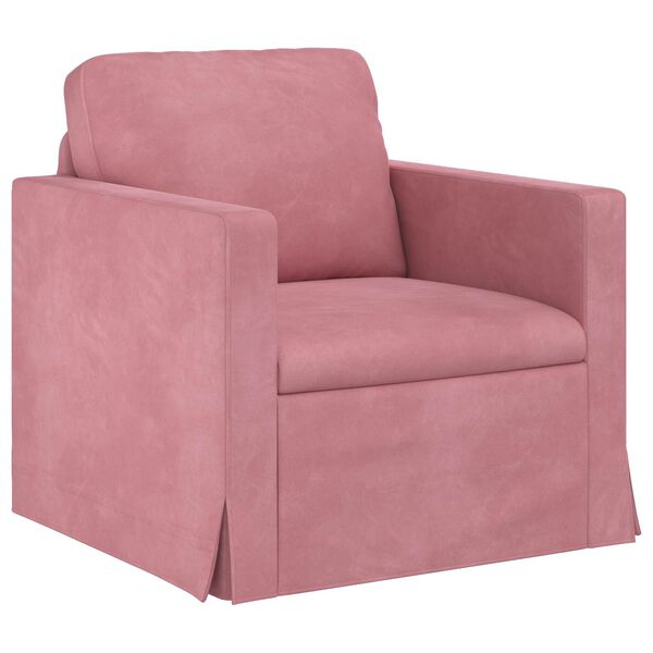 vidaXL Canap&eacute; 2 pcs Rose 228 x 78 x 80 cm Velours