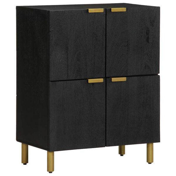 vidaXL Buffet noir 60x33x75 cm bois d'ing&eacute;nierie