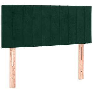 vidaXL T&ecirc;te de lit Vert fonc&eacute; 90x5x78/88 cm Velours