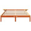 vidaXL Cadre de lit Brun cire 150 x 200 cm Pin massif