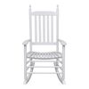 vidaXL Chaise à bascule avec siège incurvé Blanc Bois