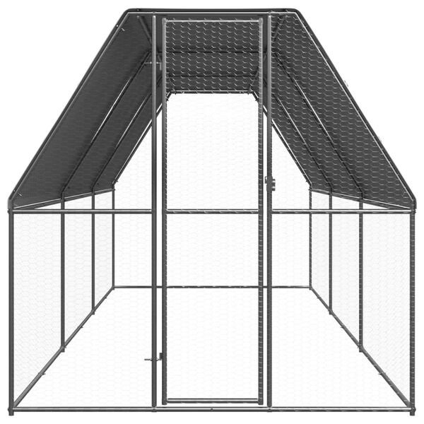 vidaXL Poulailler d'ext&eacute;rieur 2x6x2 m Acier galvanis&eacute;