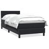vidaXL Sommier &agrave; lattes de lit avec matelas noir 100x210 cm velours