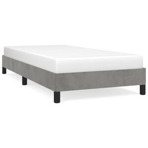 vidaXL Cadre de lit sans matelas gris clair 90x190 cm velours