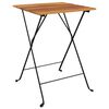 vidaXL Table de bistro pliante 55x54x71cm Bois de teck solide et acier