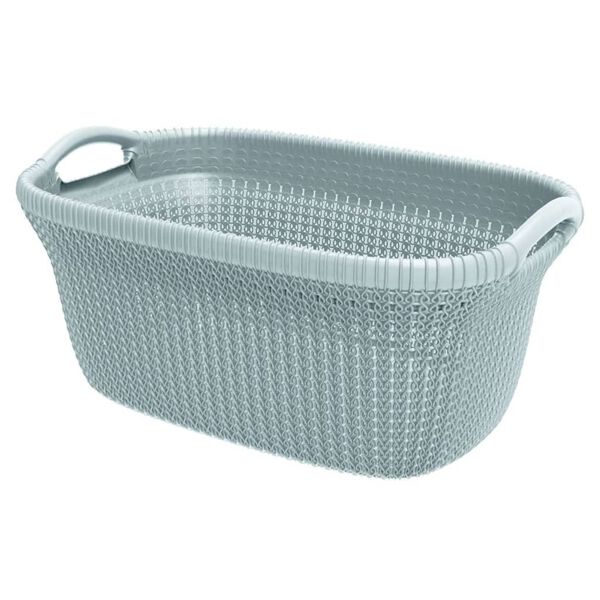 Curver Panier à linge Knit 40 L Bleu clair