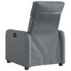 vidaXL Fauteuil inclinable électrique Gris Similicuir